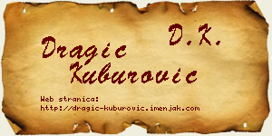 Dragić Kuburović vizit kartica